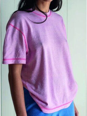 MERGE Hemp Rover Tee Peony Pink XXL Organic Cotton Made in Canada
